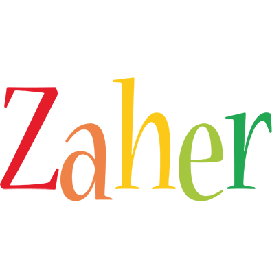 Zaher birthday logo