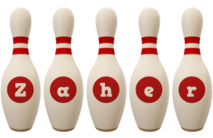 Zaher bowling-pin logo