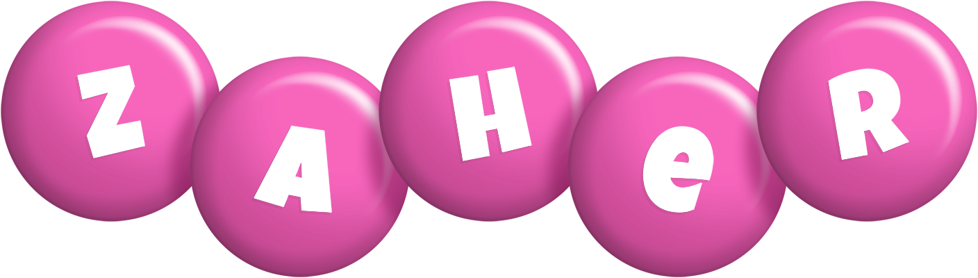 Zaher candy-pink logo