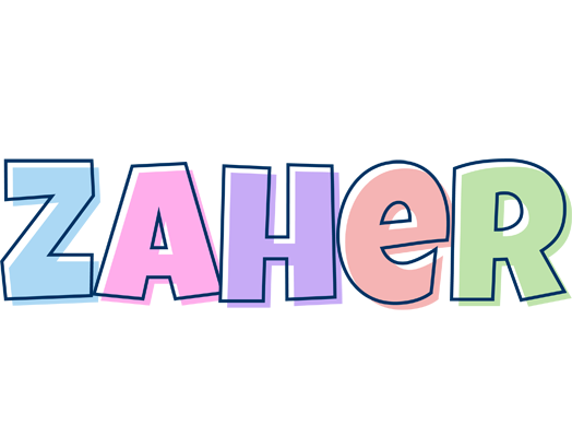 Zaher pastel logo