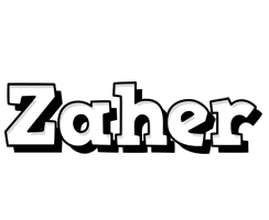 Zaher snowing logo