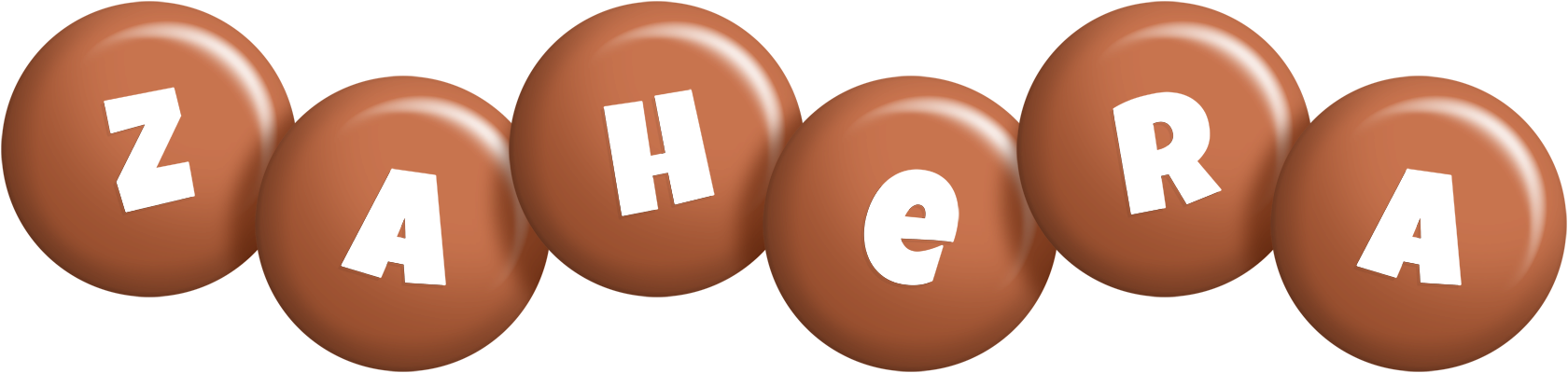 Zahera candy-brown logo