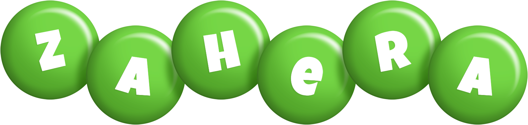 Zahera candy-green logo