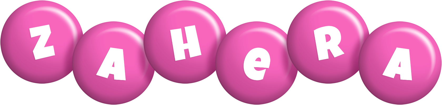 Zahera candy-pink logo