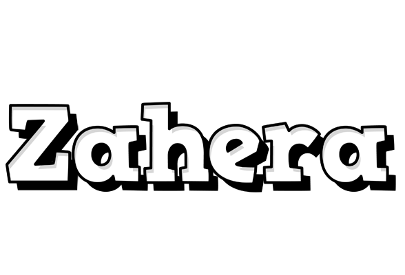 Zahera snowing logo