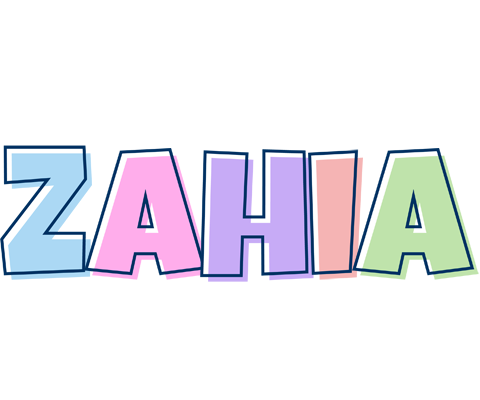 Zahia pastel logo