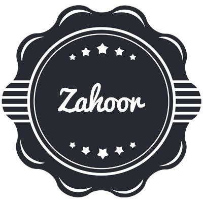 Zahoor badge logo