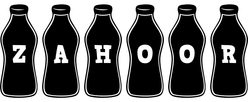 Zahoor bottle logo