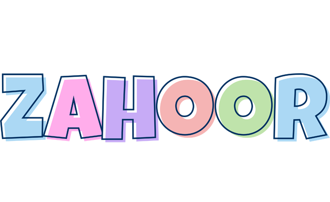 Zahoor pastel logo