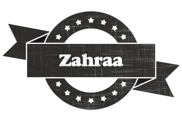 Zahraa grunge logo