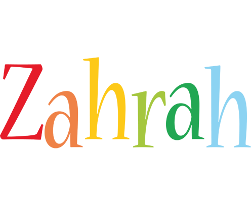 Zahrah birthday logo