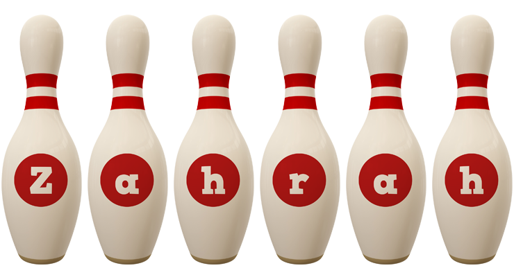 Zahrah bowling-pin logo