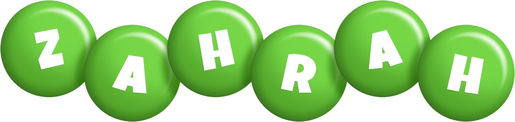Zahrah candy-green logo