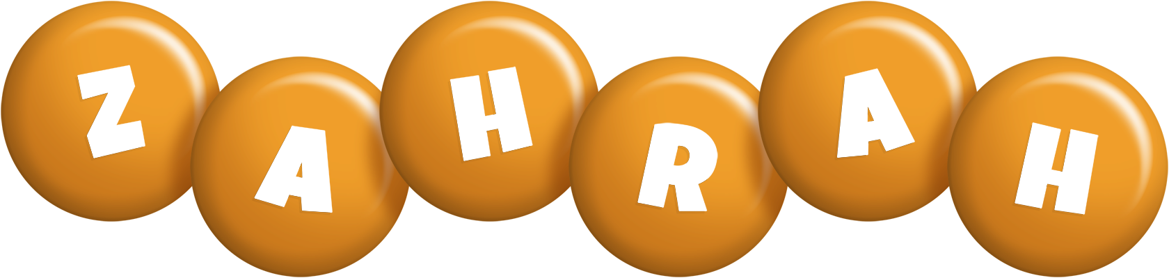 Zahrah candy-orange logo