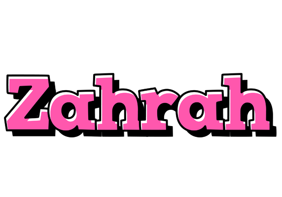 Zahrah girlish logo