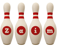 Zaim bowling-pin logo