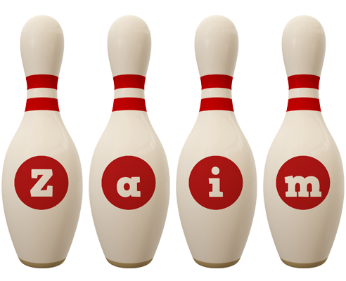 Zaim bowling-pin logo