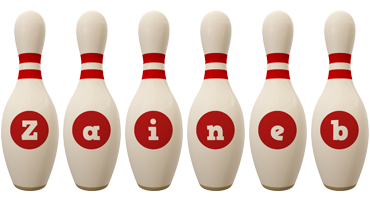 Zaineb bowling-pin logo