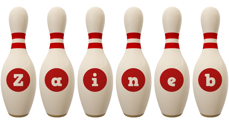 Zaineb bowling-pin logo