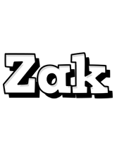 Zak snowing logo