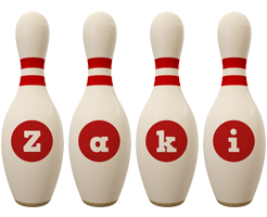 Zaki bowling-pin logo