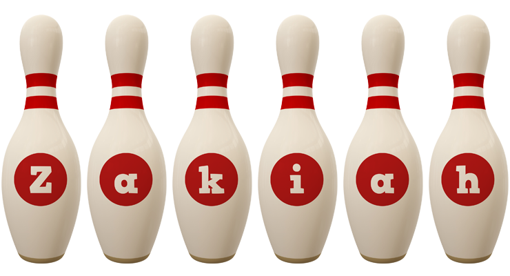 Zakiah bowling-pin logo