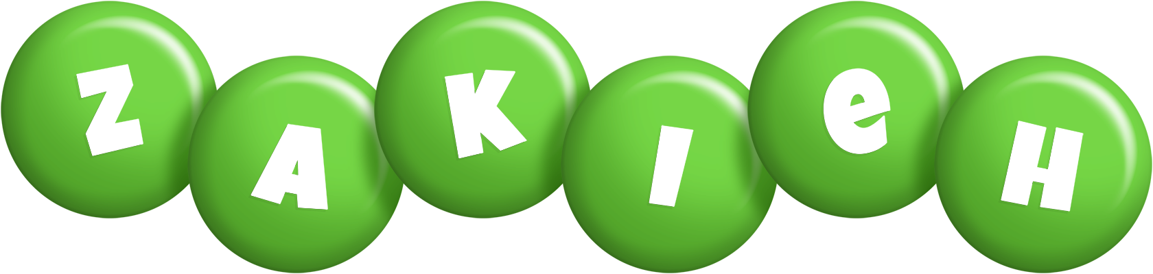 Zakieh candy-green logo