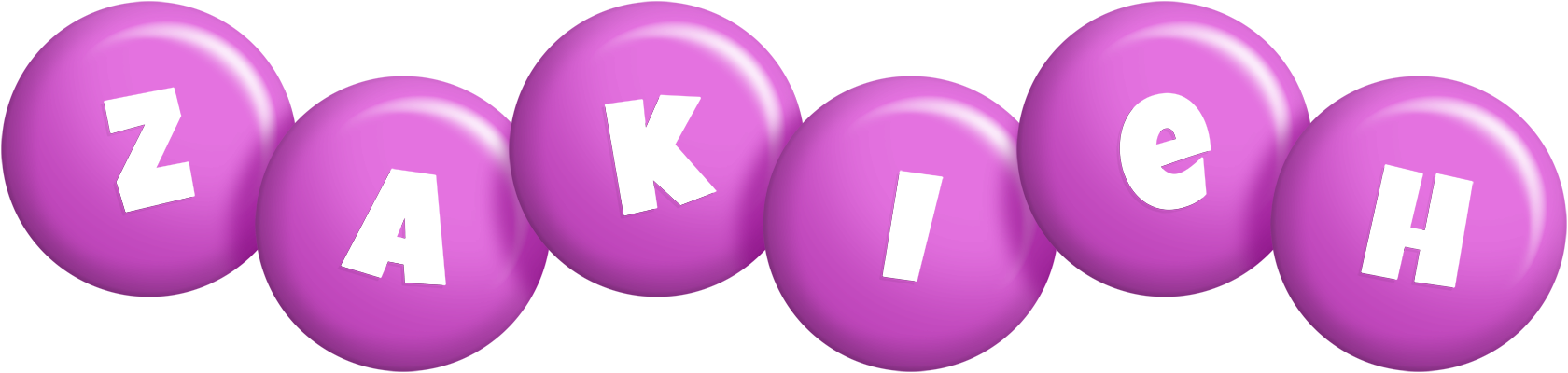 Zakieh candy-purple logo