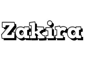 Zakira snowing logo