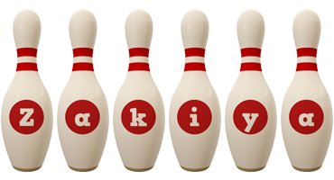 Zakiya bowling-pin logo