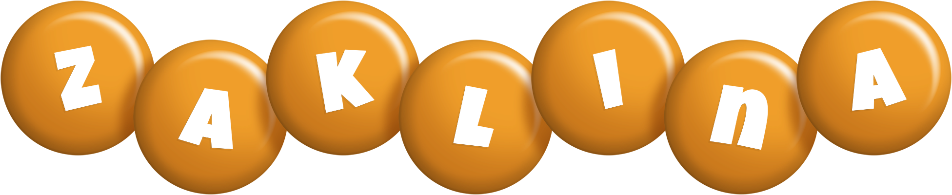 Zaklina candy-orange logo