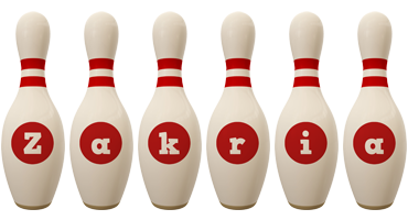 Zakria bowling-pin logo