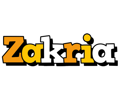 Zakria cartoon logo