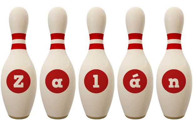 Zalán bowling-pin logo
