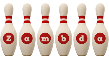 Zambda bowling-pin logo