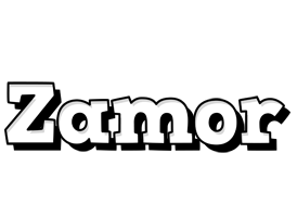 Zamor snowing logo