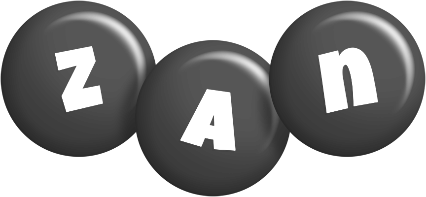 Zan candy-black logo