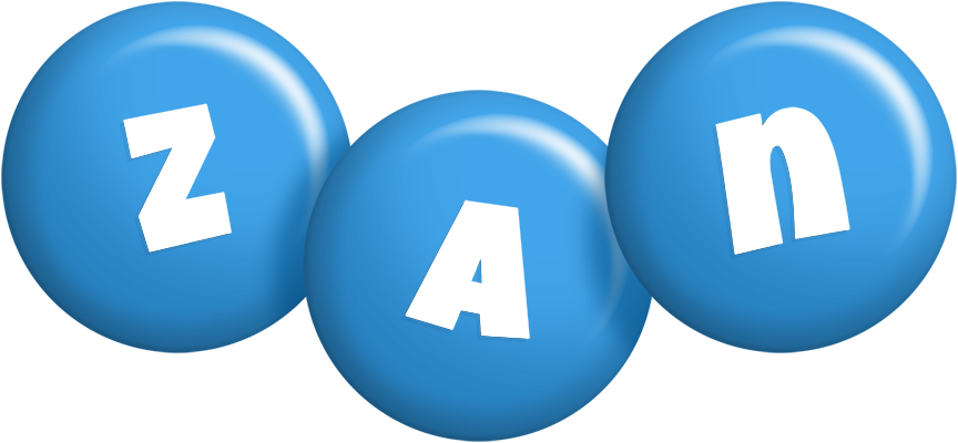 Zan candy-blue logo