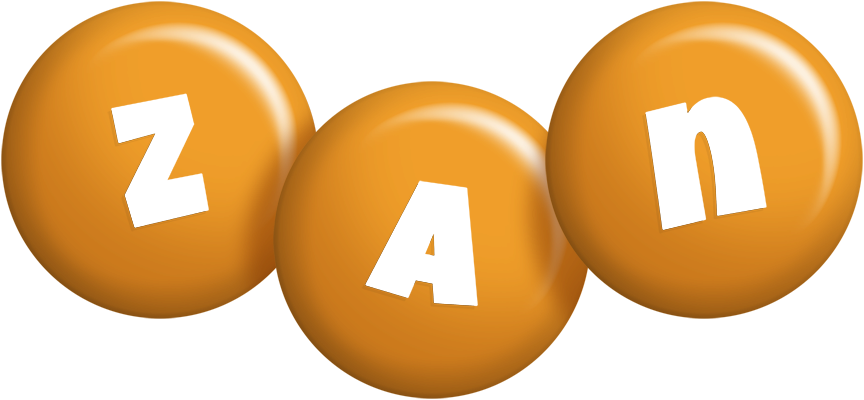 Zan candy-orange logo