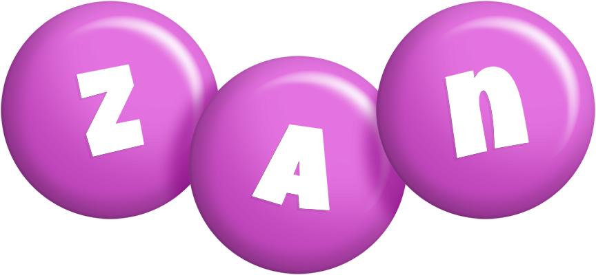 Zan candy-purple logo