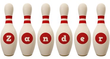 Zander bowling-pin logo