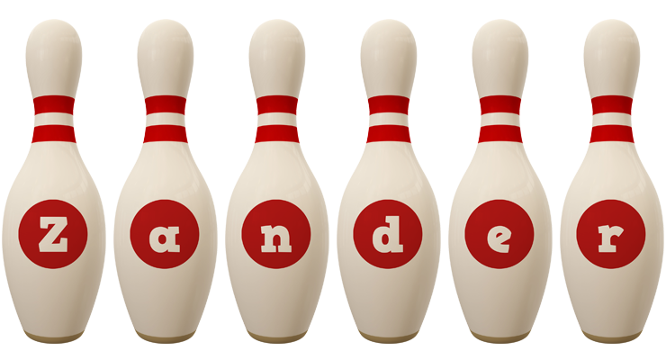 Zander bowling-pin logo