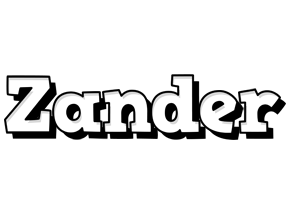 Zander snowing logo