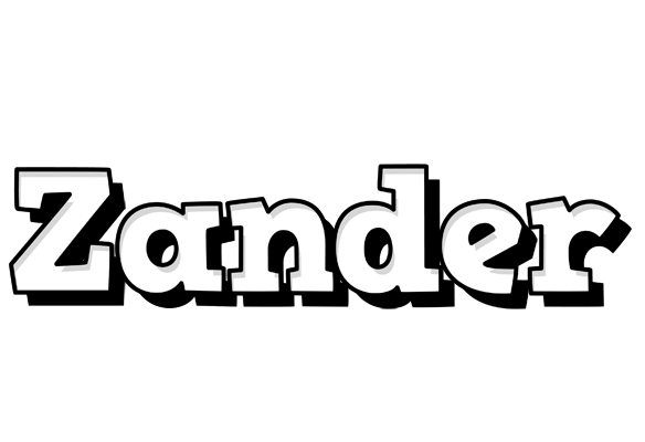 Zander snowing logo