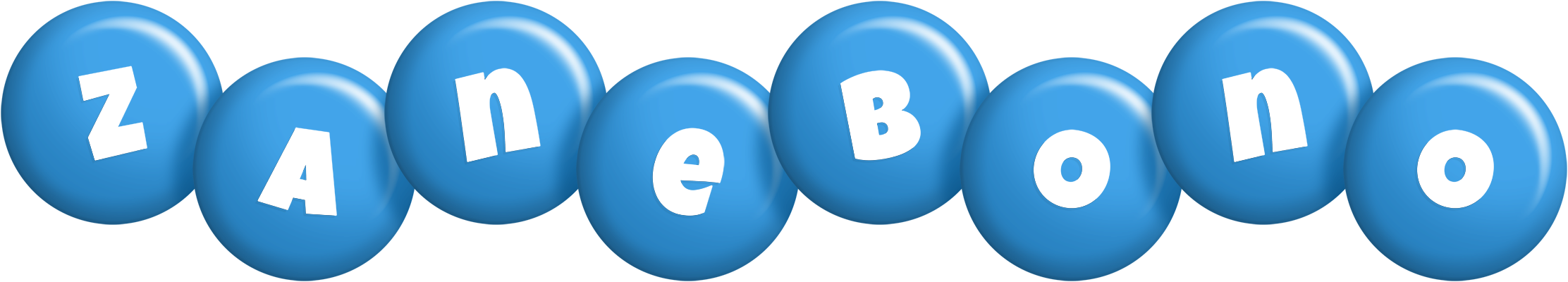 Zanebono candy-blue logo