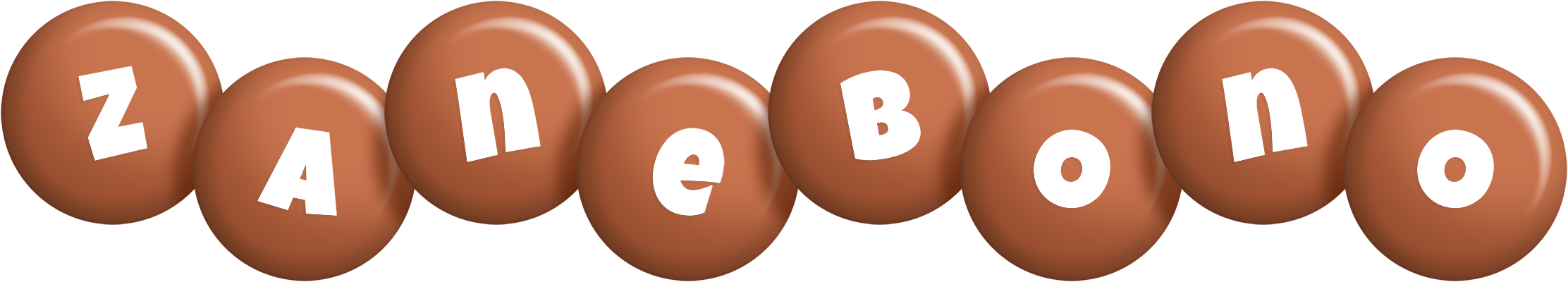 Zanebono candy-brown logo
