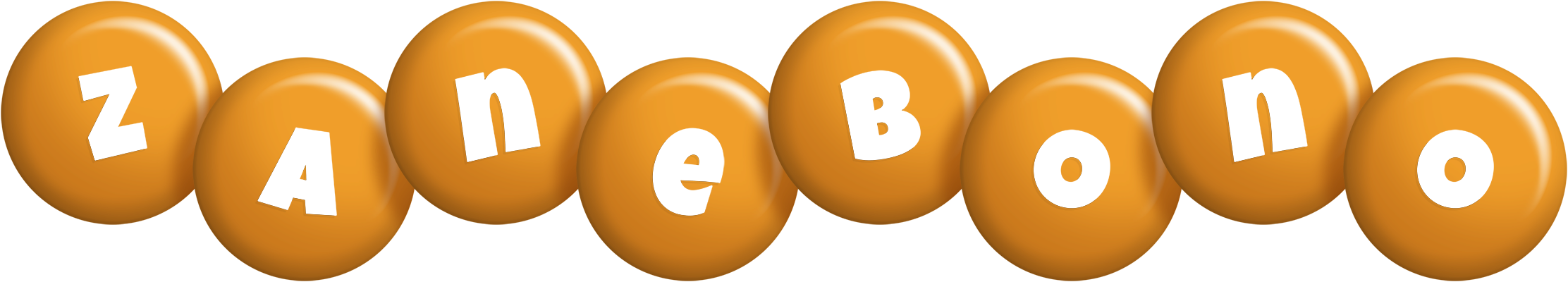 Zanebono candy-orange logo