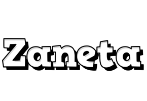 Zaneta snowing logo