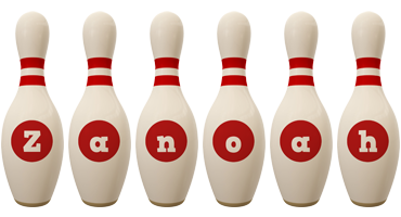 Zanoah bowling-pin logo