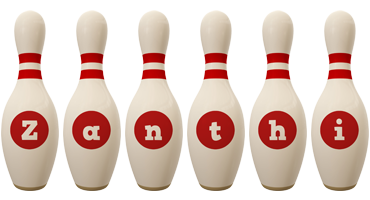 Zanthi bowling-pin logo